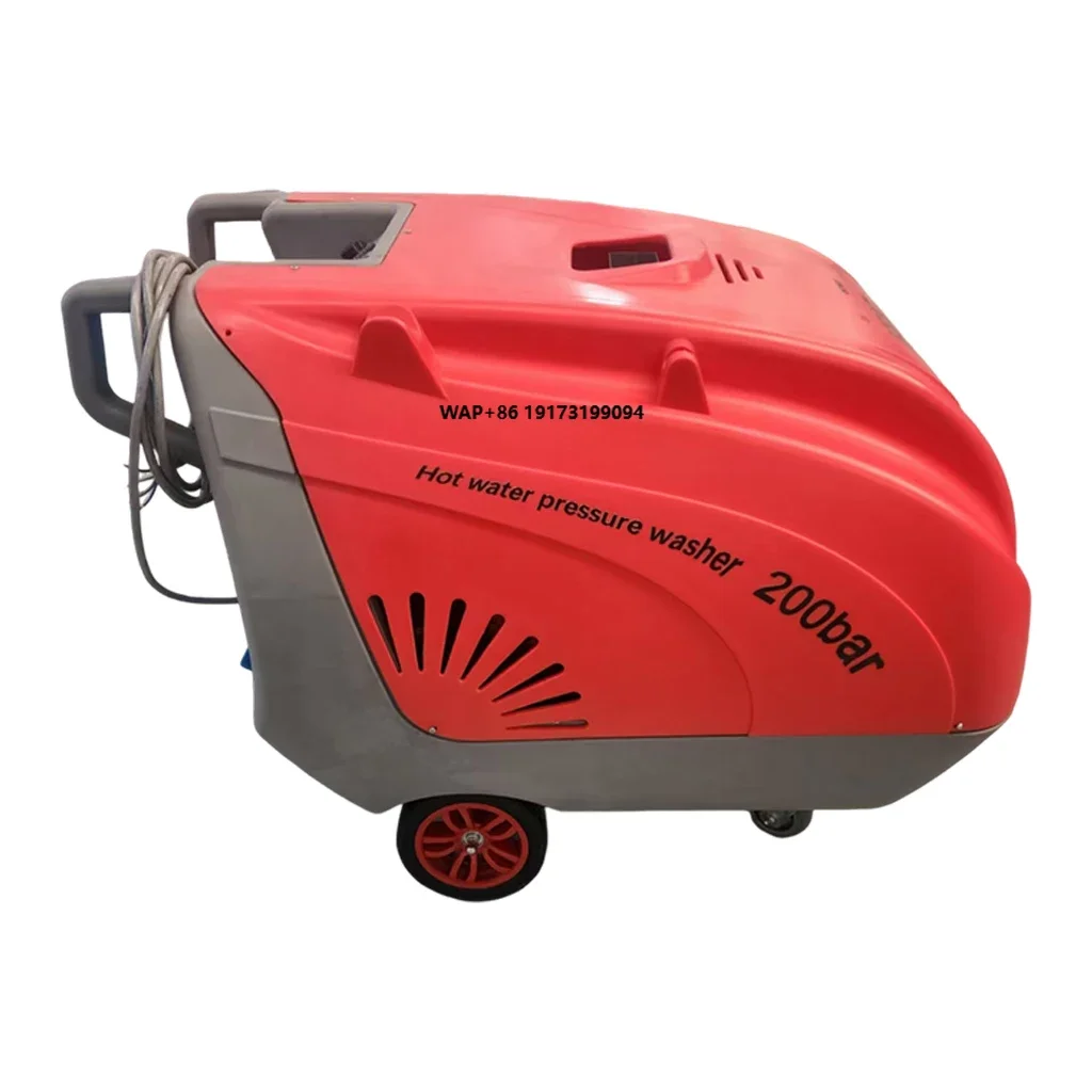 New 2900PSI 7.3KW 15LPM Heating Steam Industrial Oil Tank Car Pump Hot Water High Pressure Cleaning Machine Heavy Duty Residue