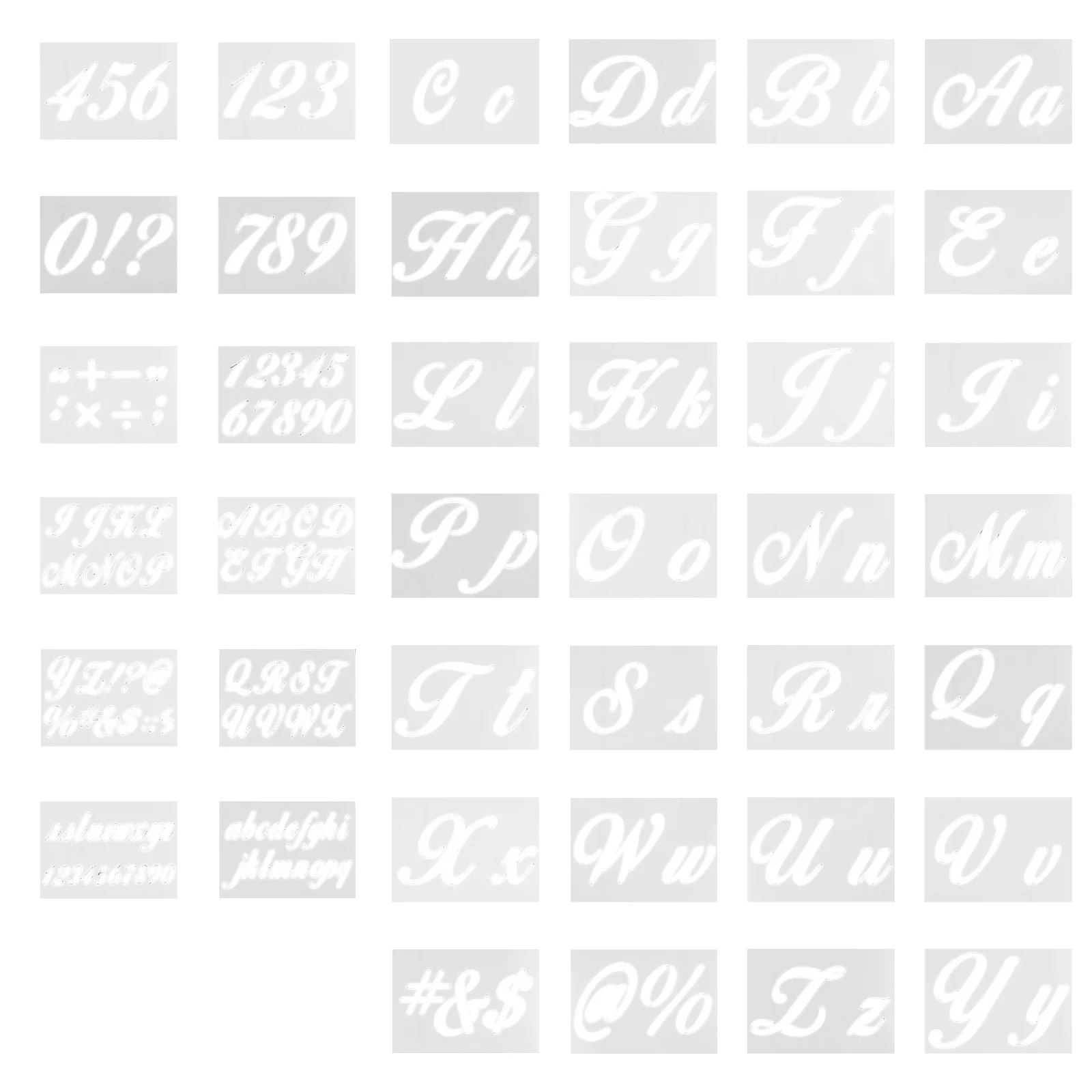 

40Pcs Letter Drawing Stencils Kids Creative Spraying Painting Template DIY Scrapbooking Craft Patterns for Children
