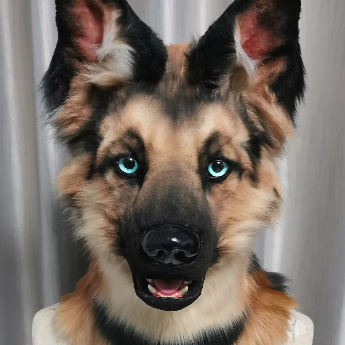 Fursuit Head Base Realistic Wolf Dog Movable Jaw Skull Costume Furry Animal Head Shell Mastiff DIY Accessories Cosplay Props