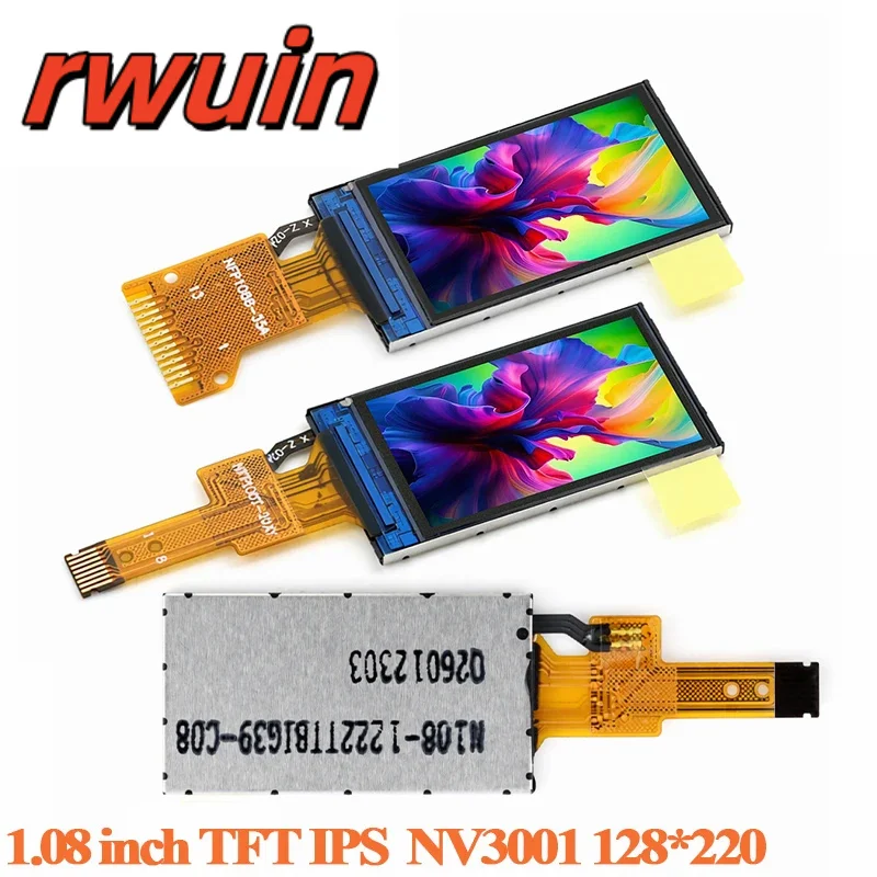 1.08 Inch TFT Display HD IPS LCD Full Color Bare Screen 1.08