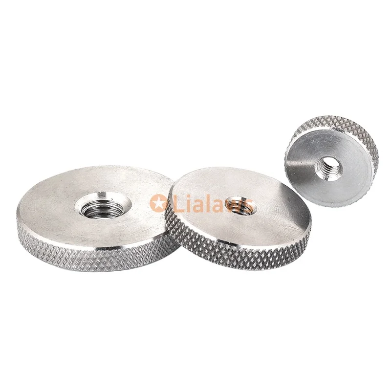 1 Stück 1/4 3/8 Edelstahl-Rändelmutter, hoher Kopf oder kleiner Schritt durch/blindes Loch, gerändelt, handfest anziehen, Bolzen, dekorativer Nai