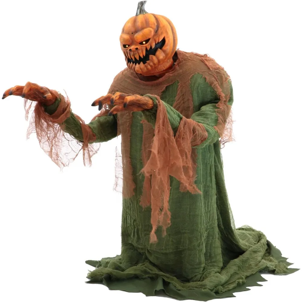 Halloween Decorations,Jack  Halloween Animatronic or Covered Outdoor Creepy, Plug-in or Battery Operated , Halloween Prop