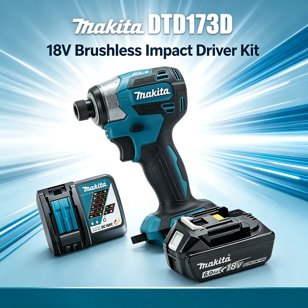 Makita 100% Genuine DTD173  Brushless Lithium-ion Impact Driver Power Tool Multifunctional Tool,For Makita 18V 6.0Ah Battery