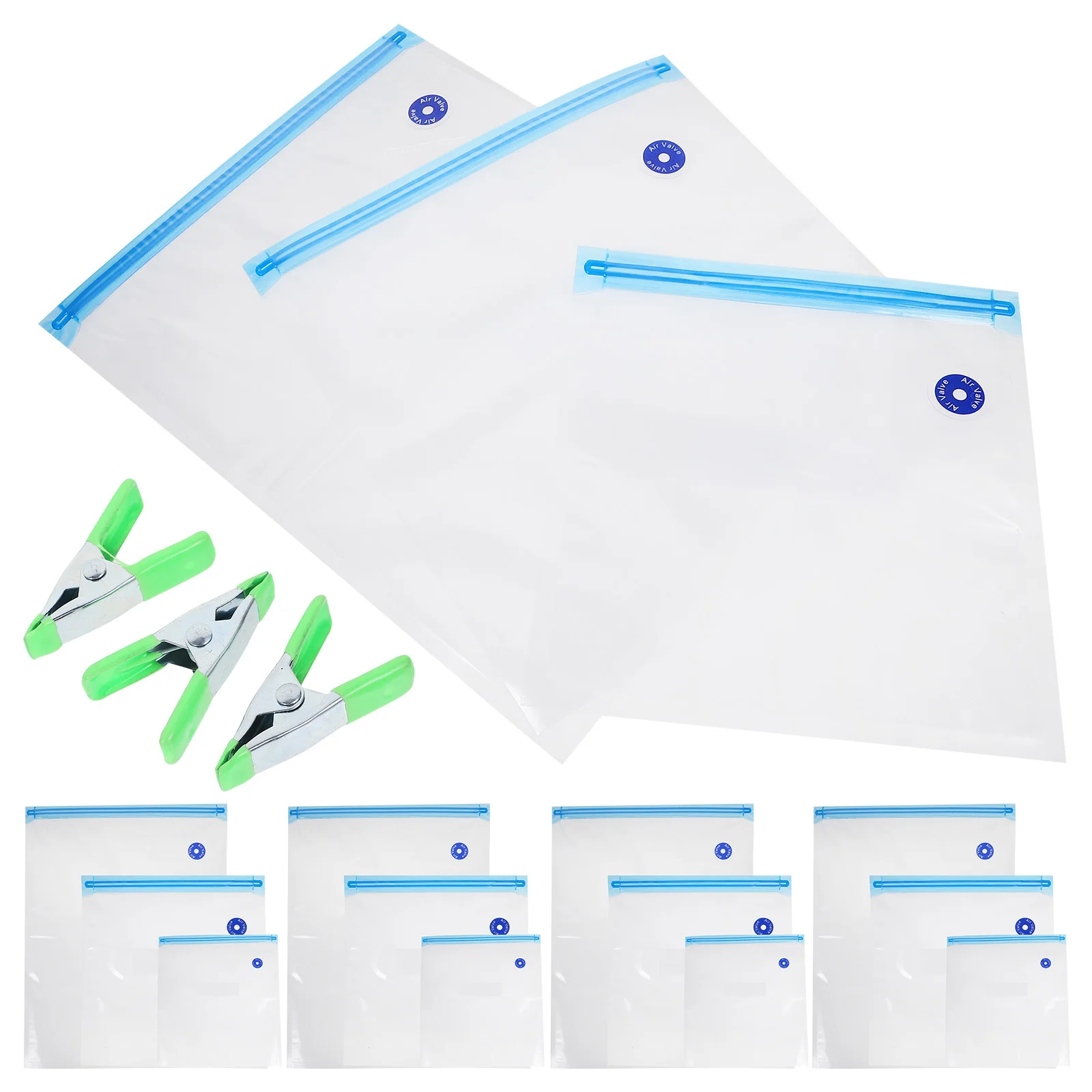 

1Set Food Fresh Keeping Bags Reusable Vacuum Sealing Storage with Clips Prevent Spoilage Preserve Flavor in Fruits Vegetables