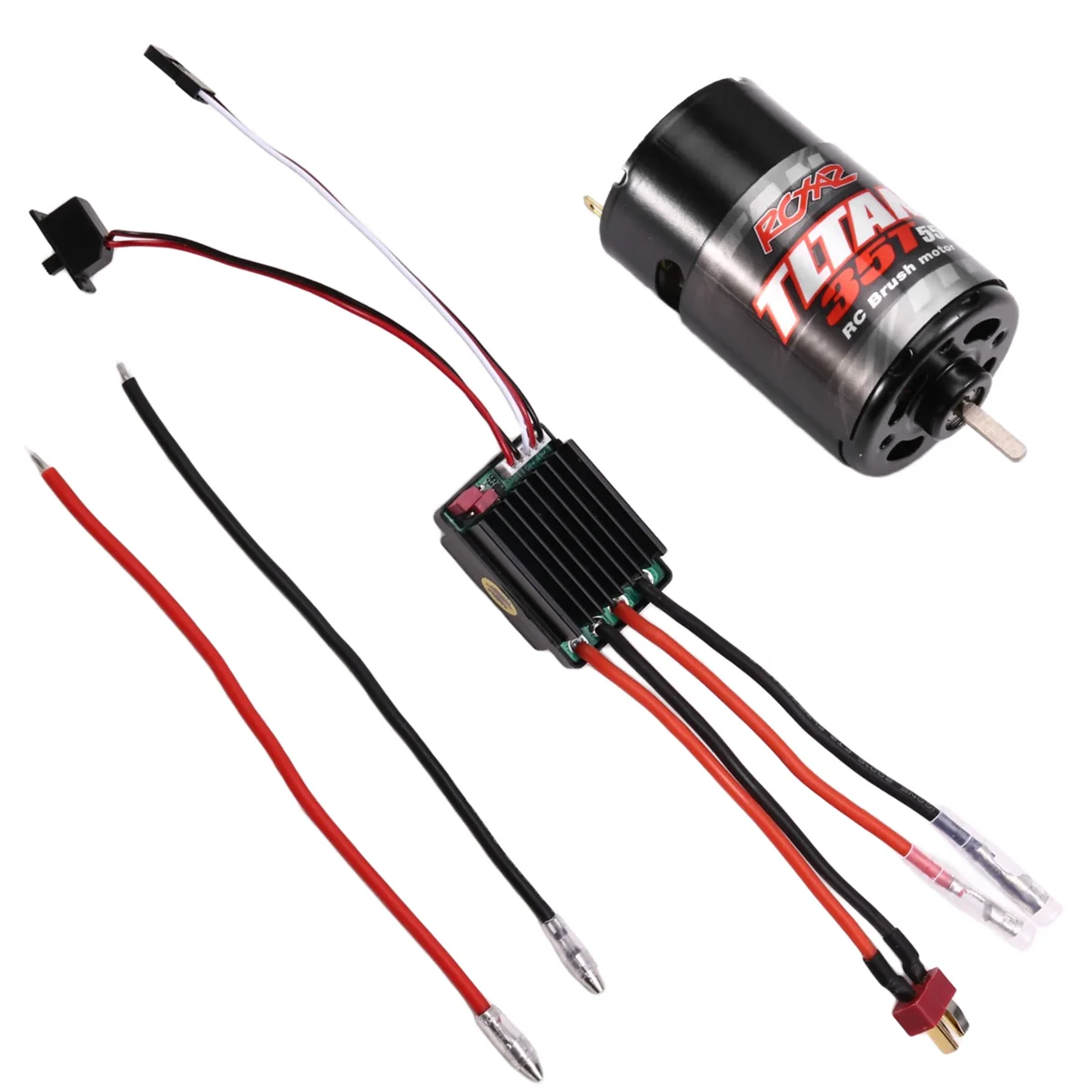 

A17I 550 Brushed Motor Waterproof ESC 320A Speed Control Combination Set for 1/10 RC Car Crawler Axial SCX10 35T