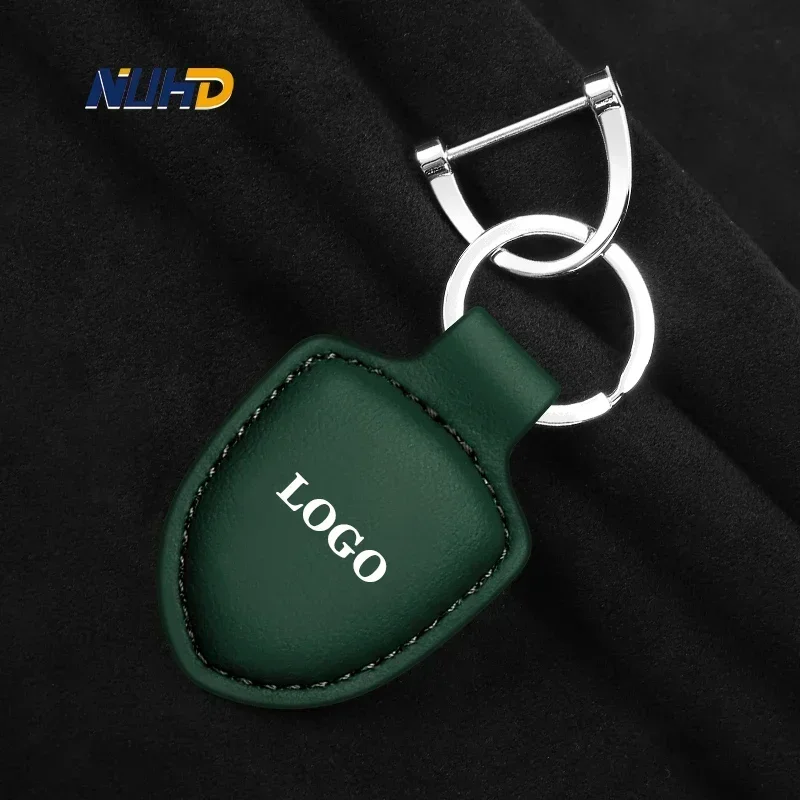 

Leather Car Keychain With Metal Logo For Ford Cadillac Lincoln Buick Chevrolet Dodge Jeep GMC Car Key Ring Anti-lost Accessories