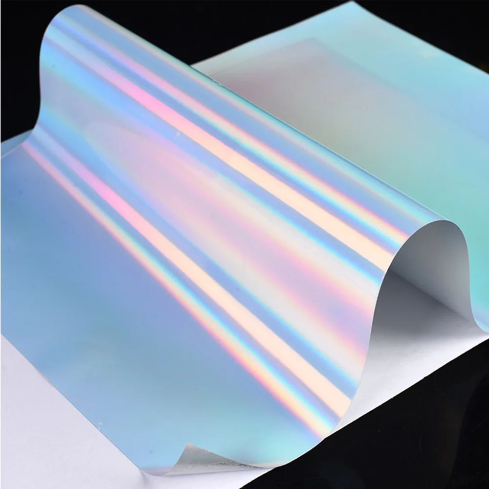 20Pcs PET Holographic Sticker Paper Dries Quickly A4 Sticker Paper Practical Waterproof Waterproof Sticker Paper Handcraft