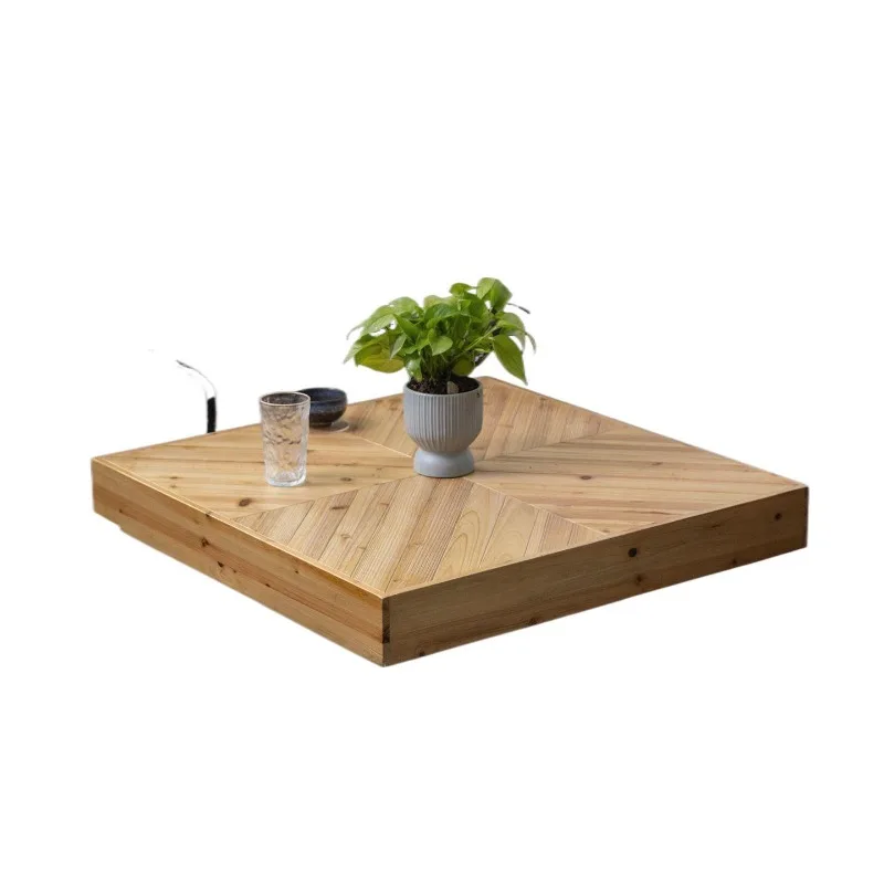 

Nordic retro coffee table French small apartment coffee table living room simple square tea table Internet celebrity homestay