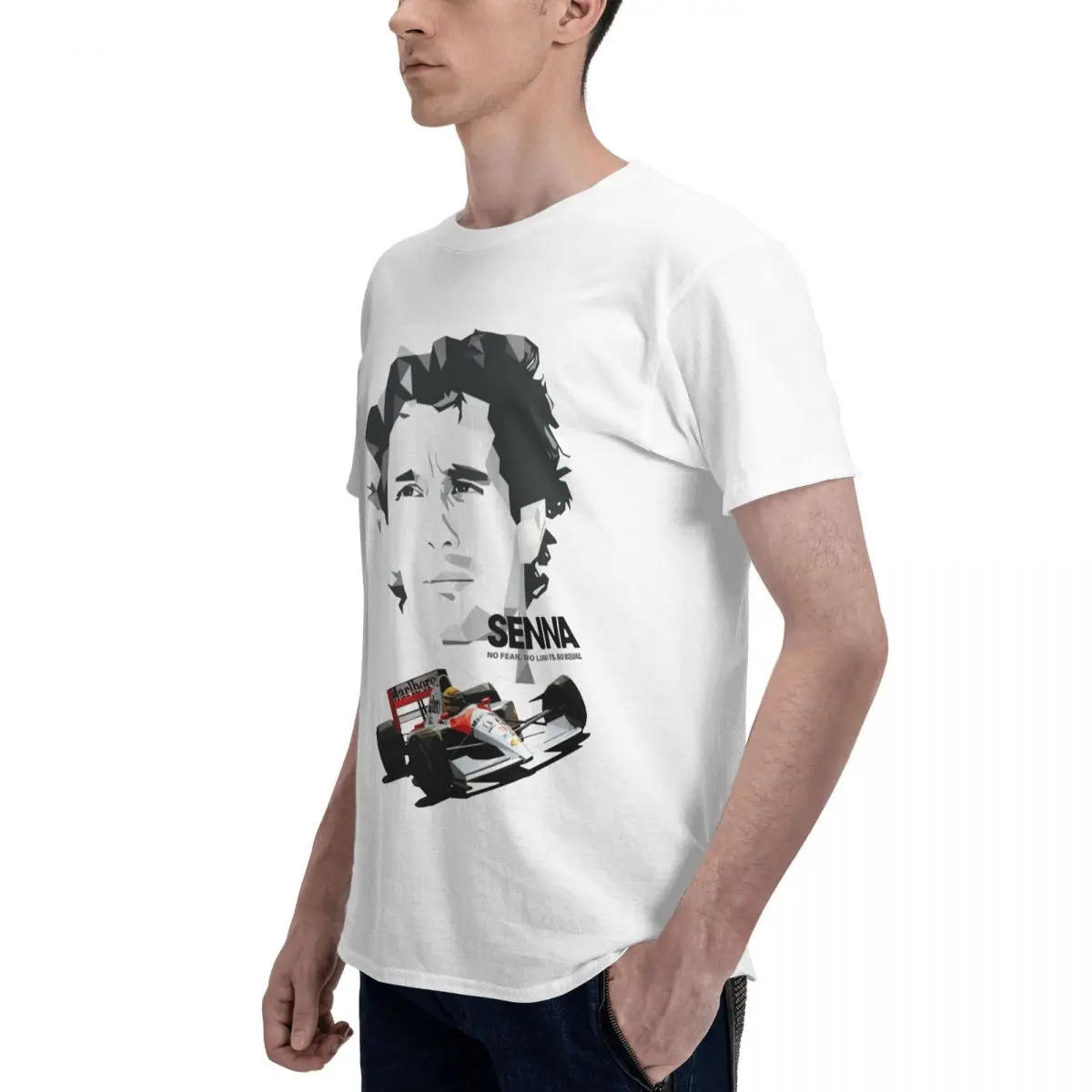 Men T Shirt Ayrton Senna Legend Cotton Y2K Graphic Customized Unisex Clothes T Shirts