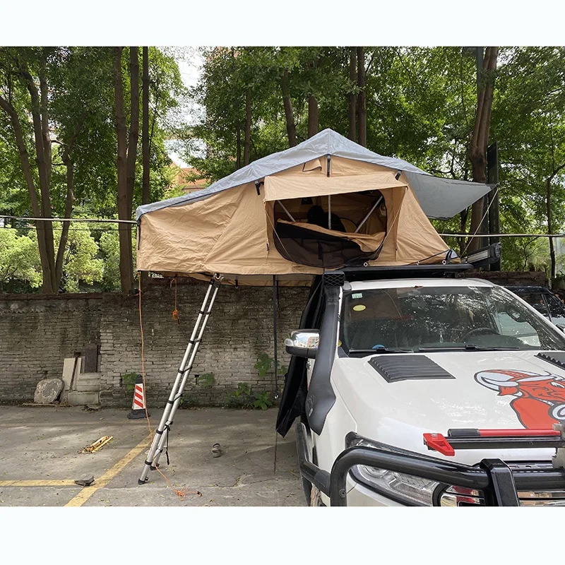 

Outdoor self-driving camping car tent waterproof and windproof roof with sunroof