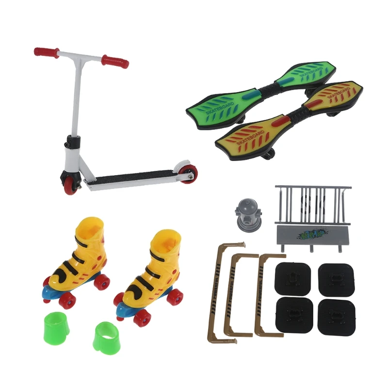 

Kids Mini Scooter/Fingerboard Set for Boys/Girls Birthday Gifts for Kids 6-8 for Creative Relieve Boredom Game for Displ