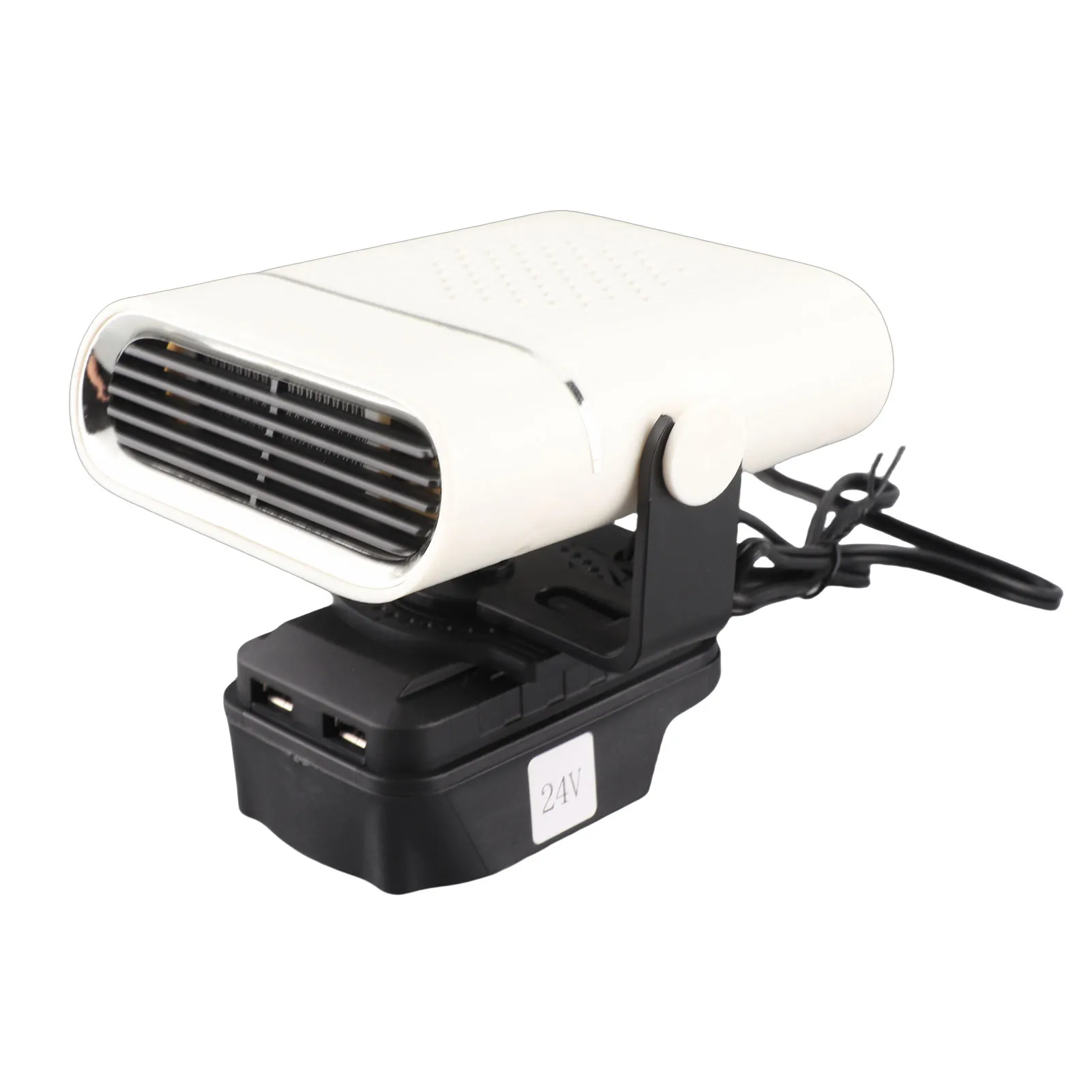Small Space Heater Battery Powered 360 Degree Rotatable Adjustable 2 Gear Car Heater Defroster Defogger for Makita Battery