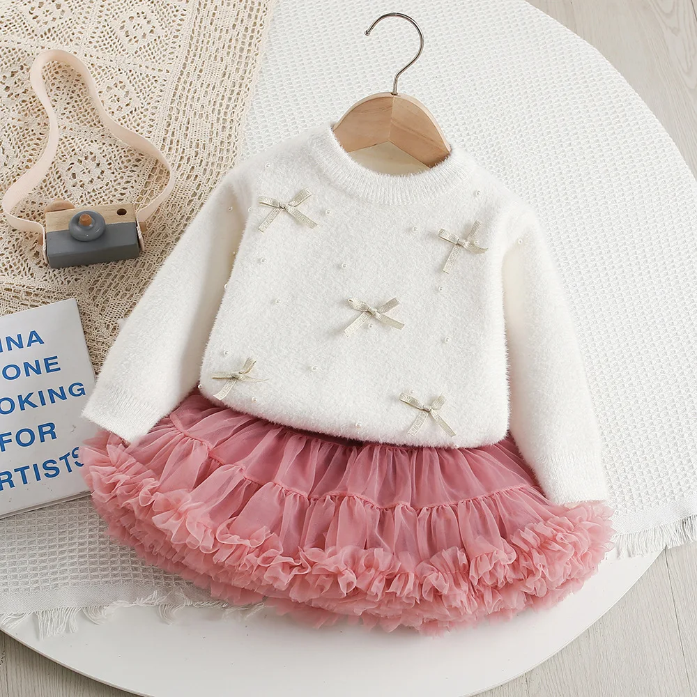 5464-girls'-sweater-suit-2026-new-autumn-and-winter-butterfly-beading-sweater-mesh-skirt-princess-two-piece-suit