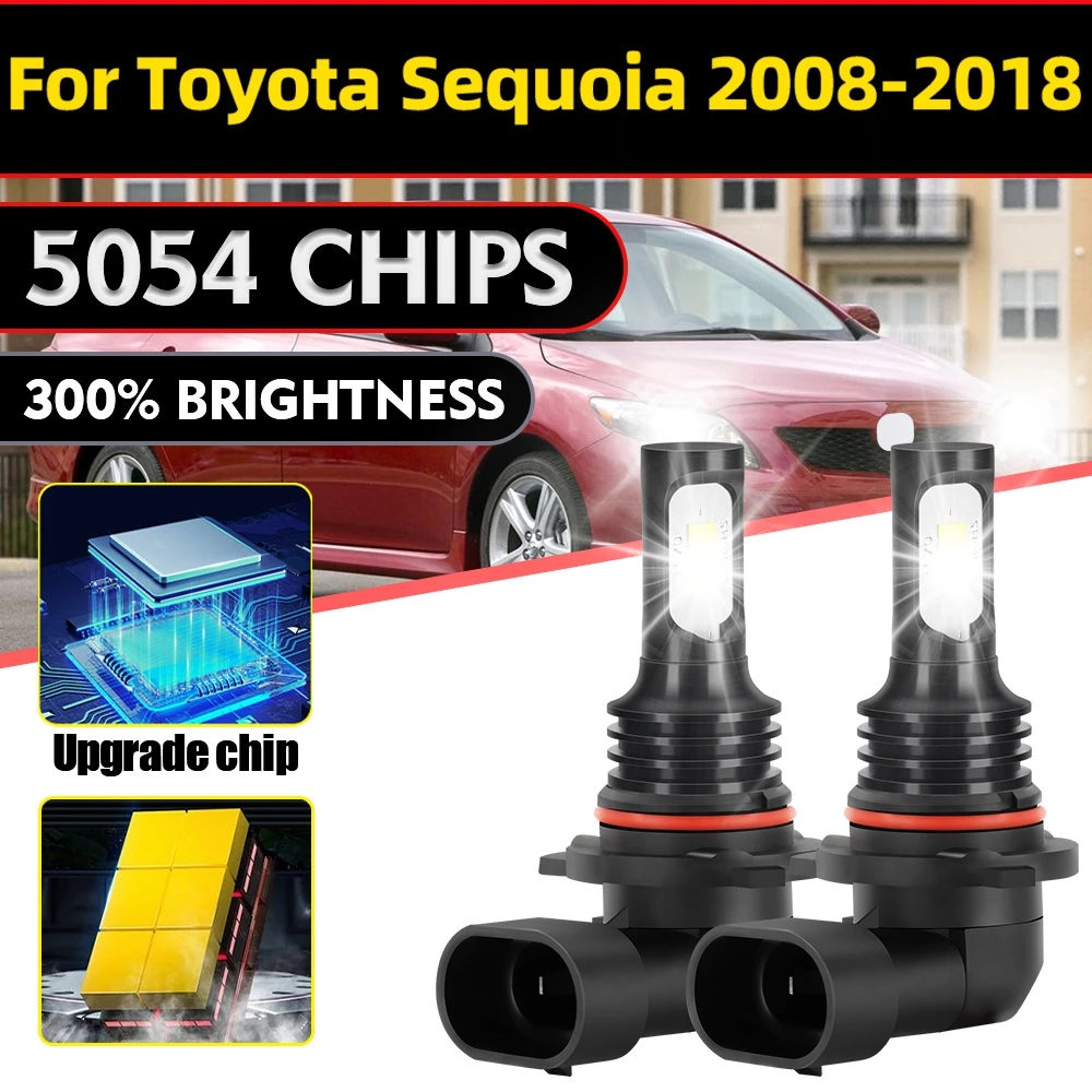 

2Pcs HB3 9005 Auto Fog Lamps 100W High Power LED Front Fog Lights 20000LM For Toyota Sequoia 2008 2009 2010 2011 2012 2013-2018