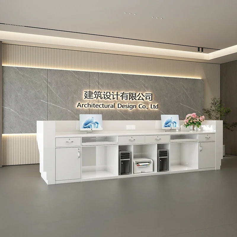 

Decor Boutique Front Desk Reception Counter Hotels Classic Business Reception Desks Beauty Salon Mostrador Recepcion Furniture