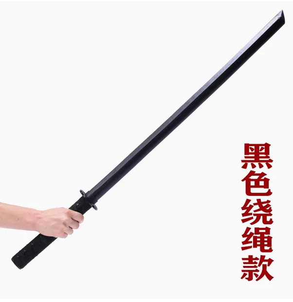

80-100cm Katana Iaido/Aikido Swordsmanship Sword Log Solid Ironwood/Doogwood/Bamboo w/ Sheath Fit Training Weapon Props Unsharp