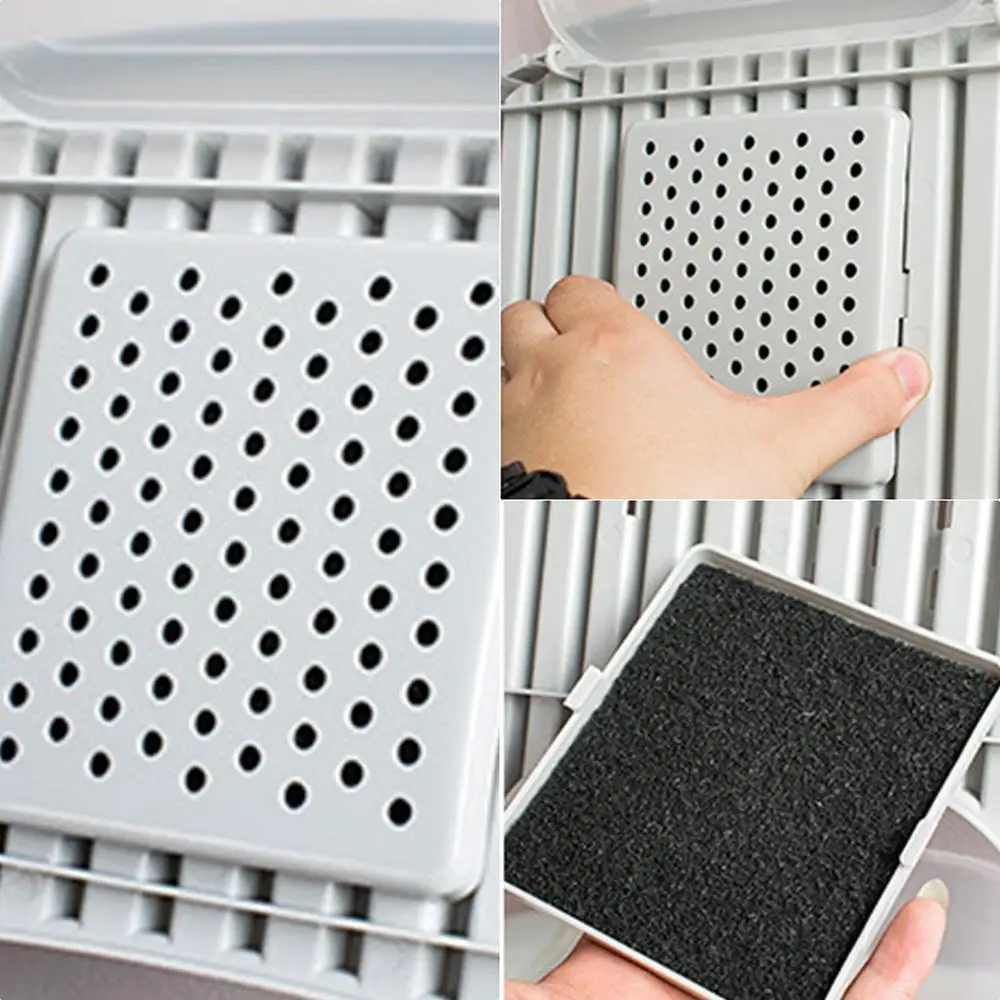 3pcs Pet Cat Litter Box Activated Carbon Filter Cotton High Adsorption Performance Filter Universal For Pet Toilet 10.5x11.5cm