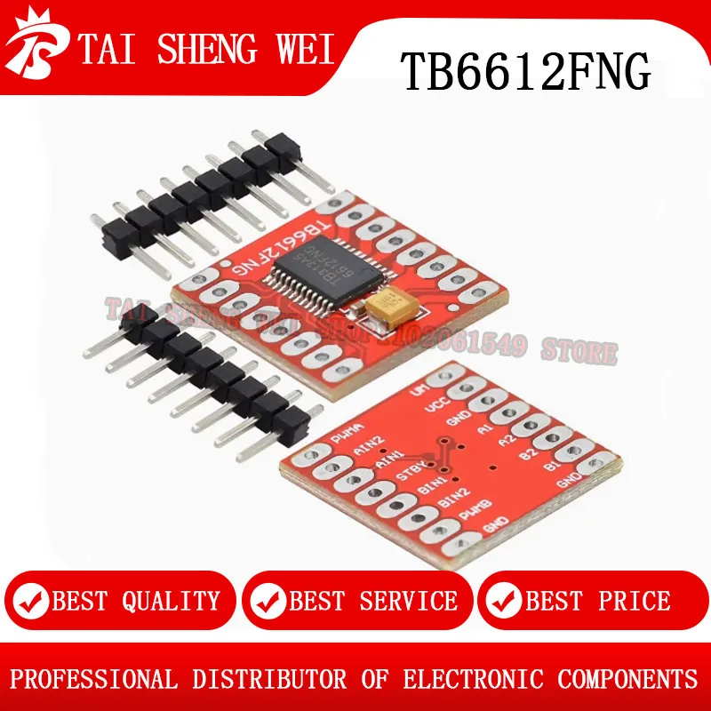 2pcs Brand new TB6612FNG TB6612 DRV8833 Dual Motor Driver 1A TB6612FNG for Arduino Microcontroller Better than L298N