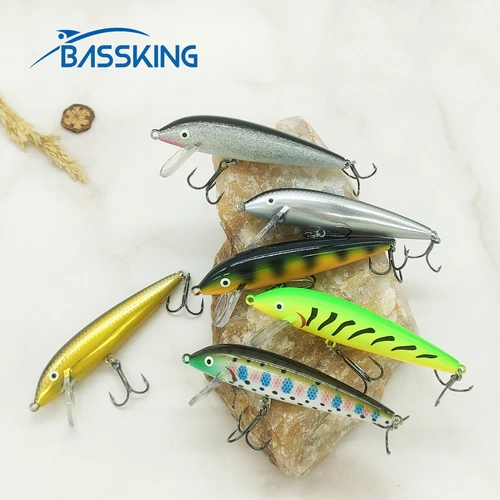 Imagen 2 del producto BASSKING-cebo de pececillo hundido, 65mm/7,5g, 85mm/13,8g, cebo duro Artificial, señuelo de Pesca, lubina, trucha, Wobblers, aparejos de Pesca de agua dulce