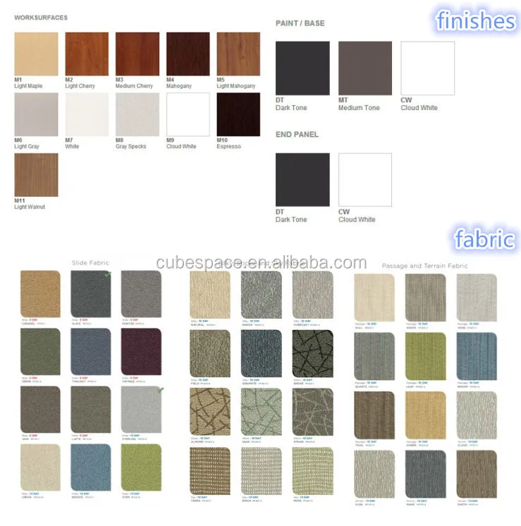 Office Cubicle Partition Workstation  for Secretary's Office Partition with Storage Cabinets Dividing Workspaces