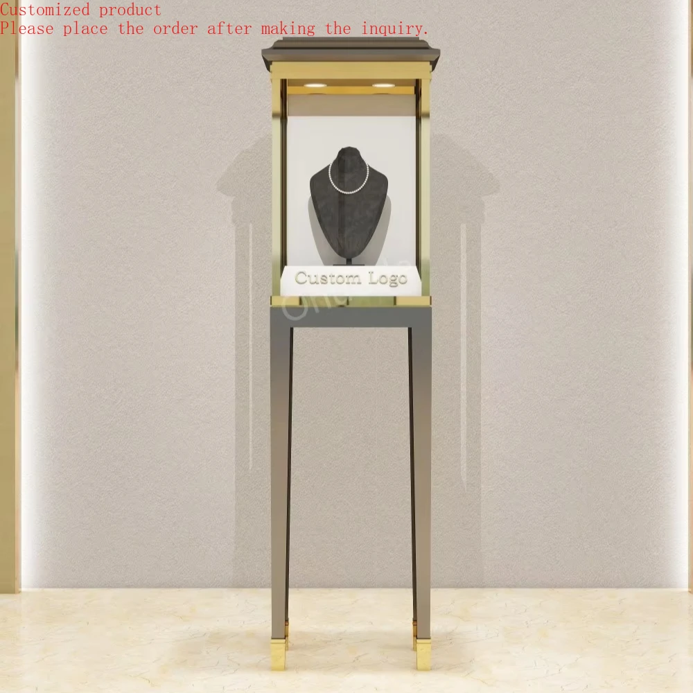 

Custom.Customized Luxury Display Glass Cabinets Jewelry Showcas for Jewelry Metal Display Stand