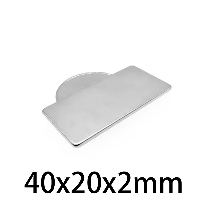 40x20x2 مللي متر مغناطيس قوي مغناطيس كتلة قوية للثلاجة ، DIY ، البناء ، التعليم الحرفية العلمية 40x20x2 40*20*2