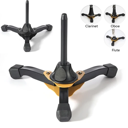 Imagen 1 del producto Soporte de trípode plegable portátil para clarinete, instrumento de viento, antideslizante, ligero, accesorios para clarinete