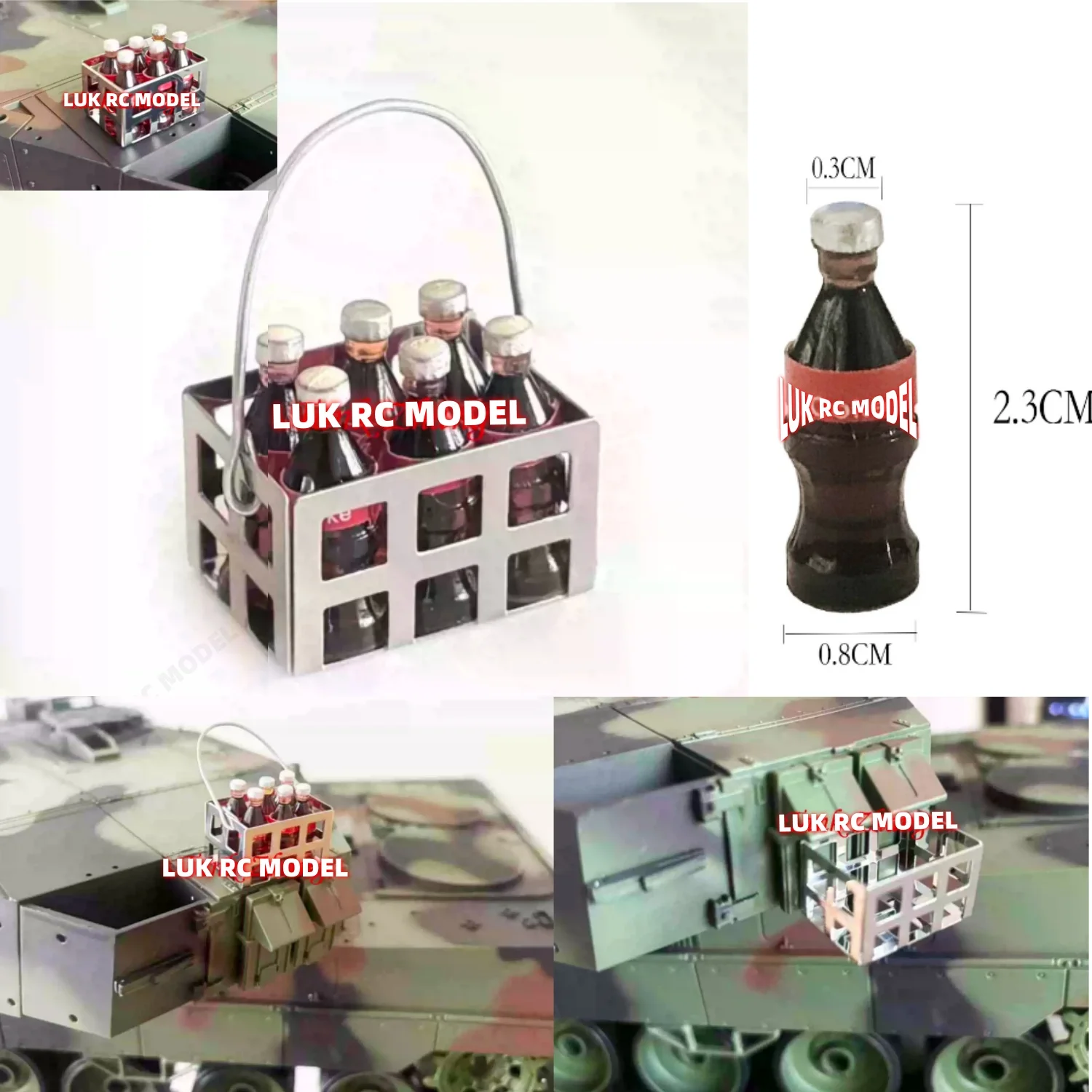 Metal Basket Iron Tail Box Model Decorative Parts For 1/16 HL Tank Accessories 1/6 Soldier Portable Leopard2A6 King Tiger T90