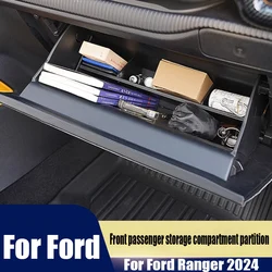 For Ford Ranger 2024 front passenger glove compartment storage partition car interior decoration accessories ABS material