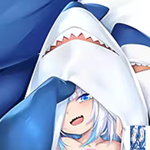 Dakimakura Anime Gawr Gura Double-sided Print Life-size Body Game Pillow Cover Bedding Gifts