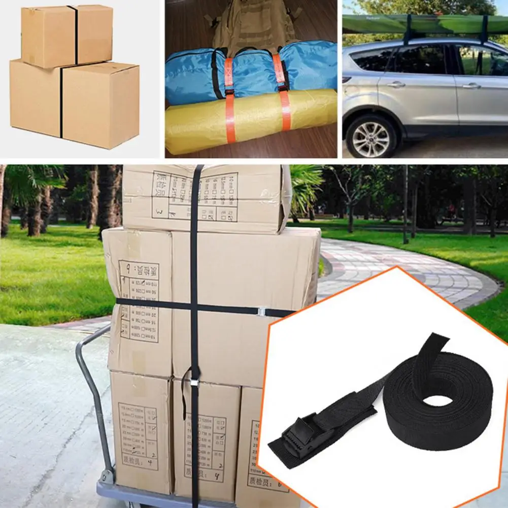 4/5M Quick Release Cam Buckle Cargo Strap Tie Down Nylon Strap 250KG Adjustable Versatile Car luggage Cargo Lashing Strap