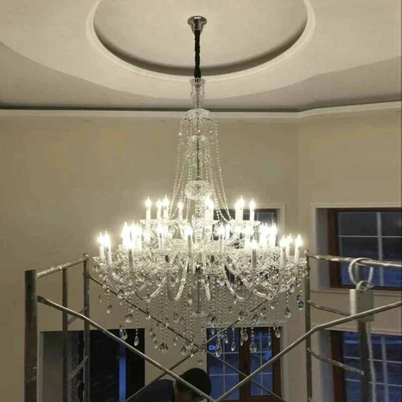 Sitting Room Large Chandelier Crystals Empire Lighting Bohemian Chandeliers for Hotel Lobby Lamp Big Hall Restaurant Decorate
