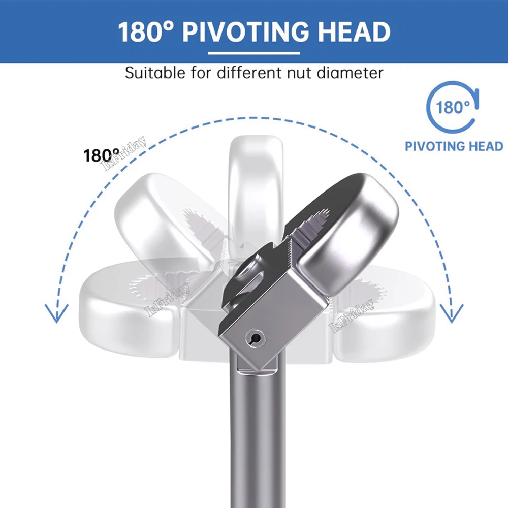 Imagem -04 - Chave de Bacia de Aço Carbono Ajustável Tap Nut Spanner Ferramenta de Mão de Reparo de Encanamento Universal 180 Graus de Rotação