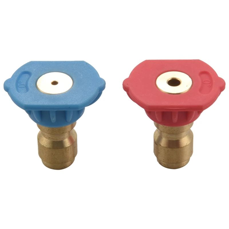 Puntas de boquilla de conexión rápida de segunda historia para lavadora de energía, chorro de jabón y enjuague, boquilla de largo alcance, 1/4 pulgadas, 4000Psi, 2 paquetes