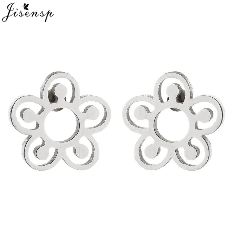 بوهو الفولاذ المقاوم للصدأ ماندالا القرط للنساء رومانسية زهرة الورد الأذن مجوهرات السيدات عادية اليومية لوتس أقراط الملحقات #3