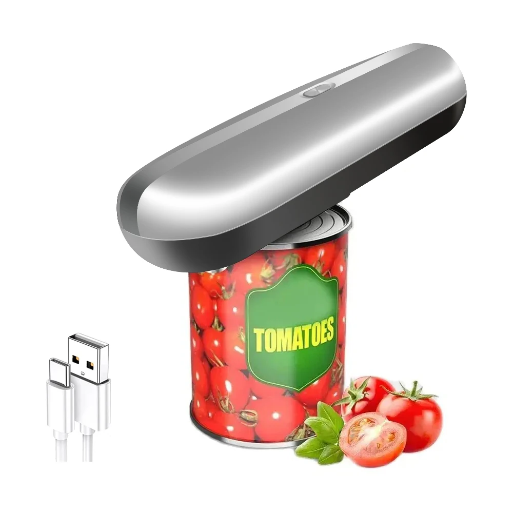 Rechargeable Electric Can Opener, Automatic, Handheld, Can Openers with Auto Stop Function, Kitchen Gadget Tool