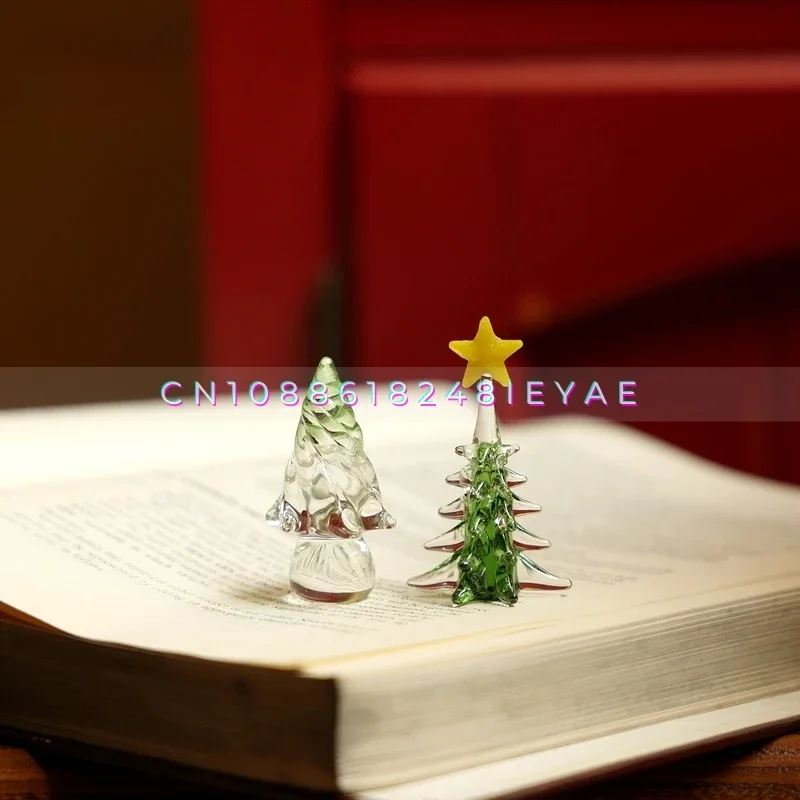 

Mini Cute Exquisite Christmas Decoration Glass Christmas Tree Micro Landscape Decoration Diy Decoration Crafts Ornaments