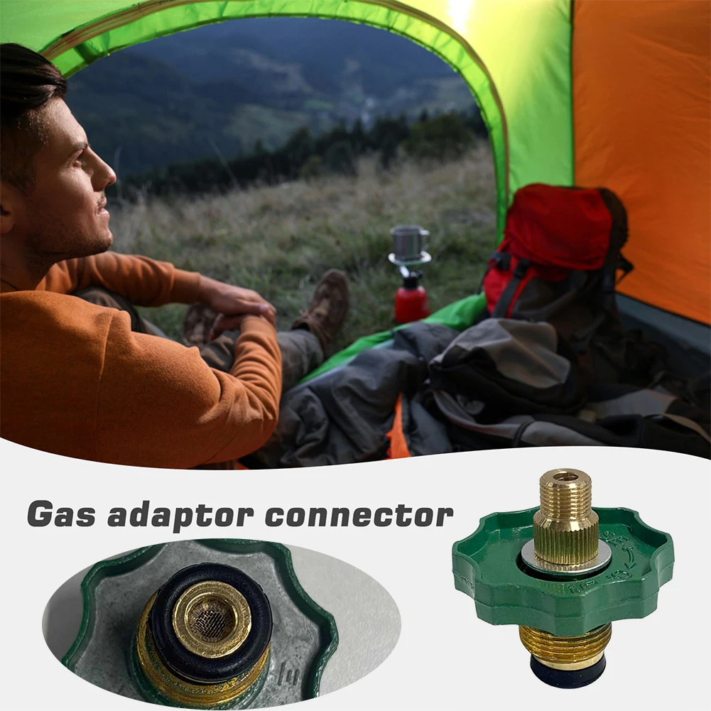 LPG Tank Connector Practical Liquefied Gas Cylinder Conversion Head Adapter Zinc Alloy Camping Stove Accessories