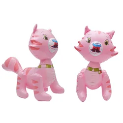 Children's Cute Pink Strawberry Cat Inflatable Toys Creative Cute Strawberry Cat PVC Inflatable Toys Birthday Party Decoration