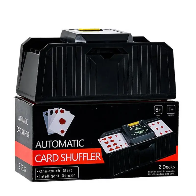 

Automatic Card Shuffling Machine 2 Decks Electric Poker Card Shuffler USB Battery-Operated Shuffler for Card Games Home Party