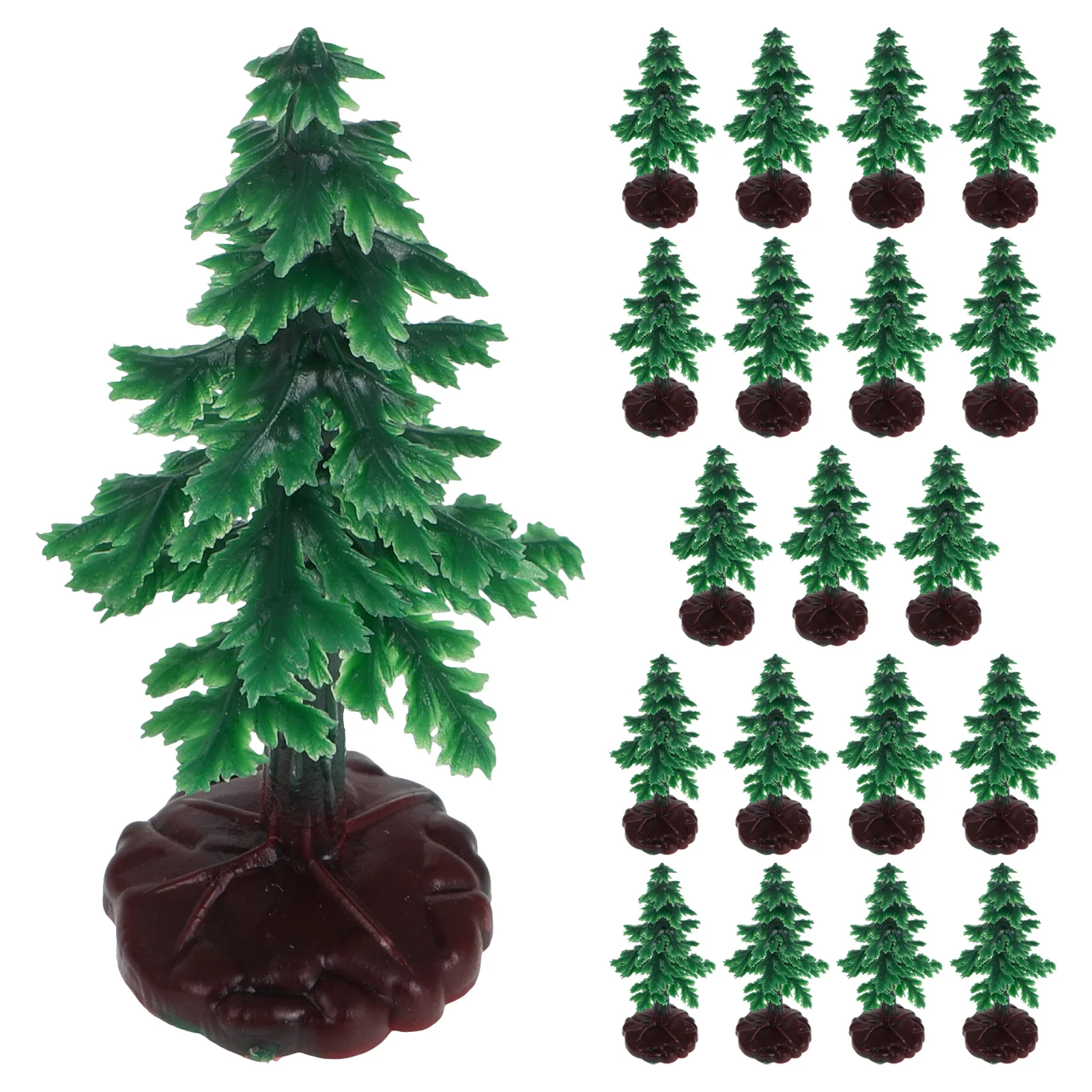 

20Pcs Mini Christmas Trees Realistic Artificial Xmas Tree Ornaments for Tabletop Holiday Decor Christmas Scenery Landscape