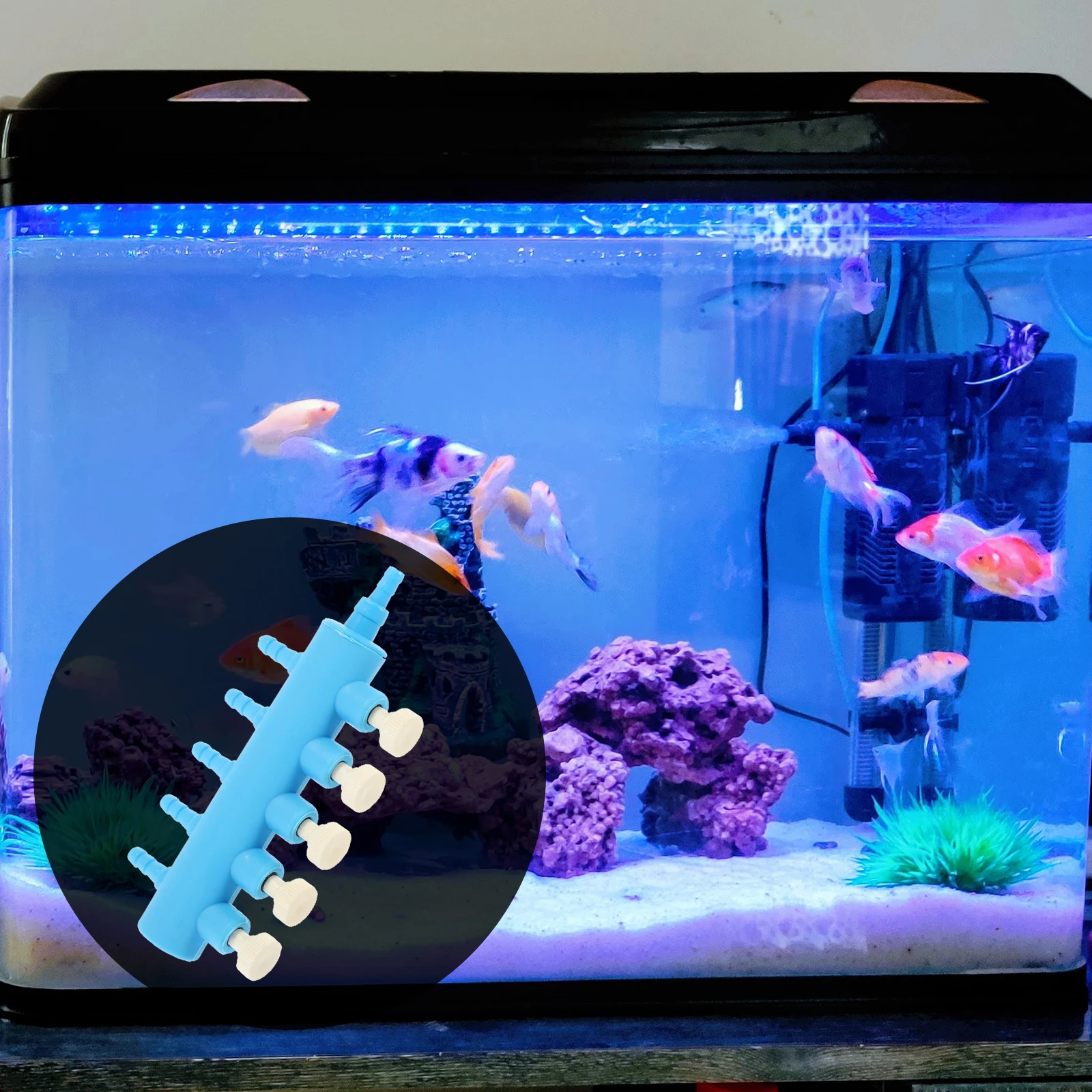 

Fish Tank Valves Wear Resistant Professional Aquarium ABS Compact Regulator Efficient Air Flow Control Aquarium Valves