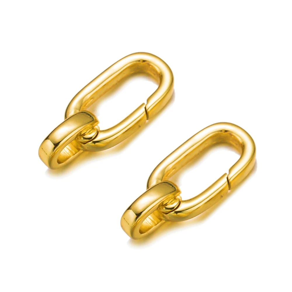 2pcs/Lot 14K Gold Plated Clasps Carabiner Spring Buckle For DIY Chains Necklaces Bracelets Jewelry Making Supplies Accessories image 6