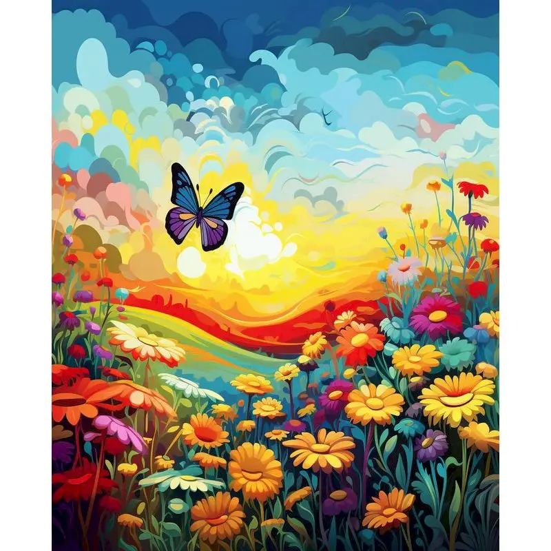 

RUOPOTY Diy Painting By Numbers For Adults Red Vase Kits Acrylic Paint By Numbers Modern Handicrafts For Home Decors