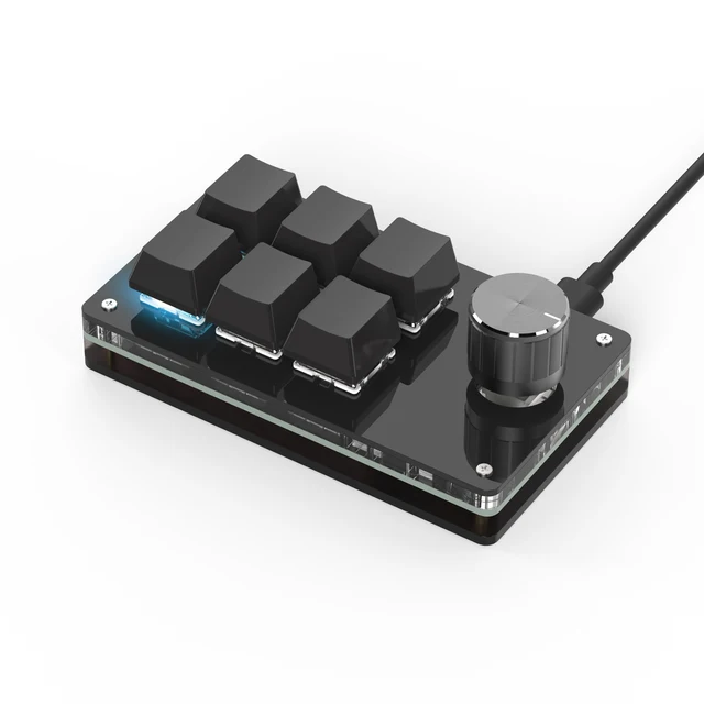 RGB 3 klawisze programowanie makro Mini klawiatura do gier Photoshop Hotswap klawiatura kopiuj wklej Mini niestandardowy przycisk makropad