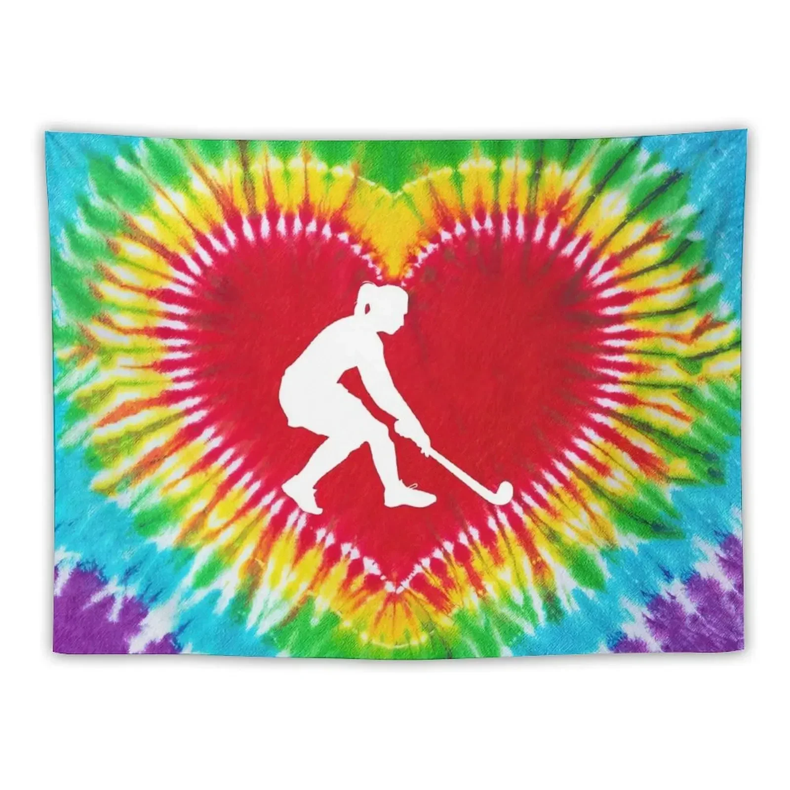 

Field Hockey Tie Dye Heart Shape Tapestry Home Decoration Home Decor Accessories Cute Room Decor Tapestry