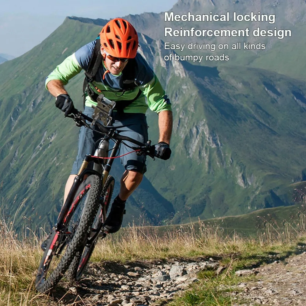 

Adjustable Bike Phone Mount Easy To Install Shakeproof Motorcycle Phone Holder Quick Release Stable for 4.5-6.3 Inch Phones