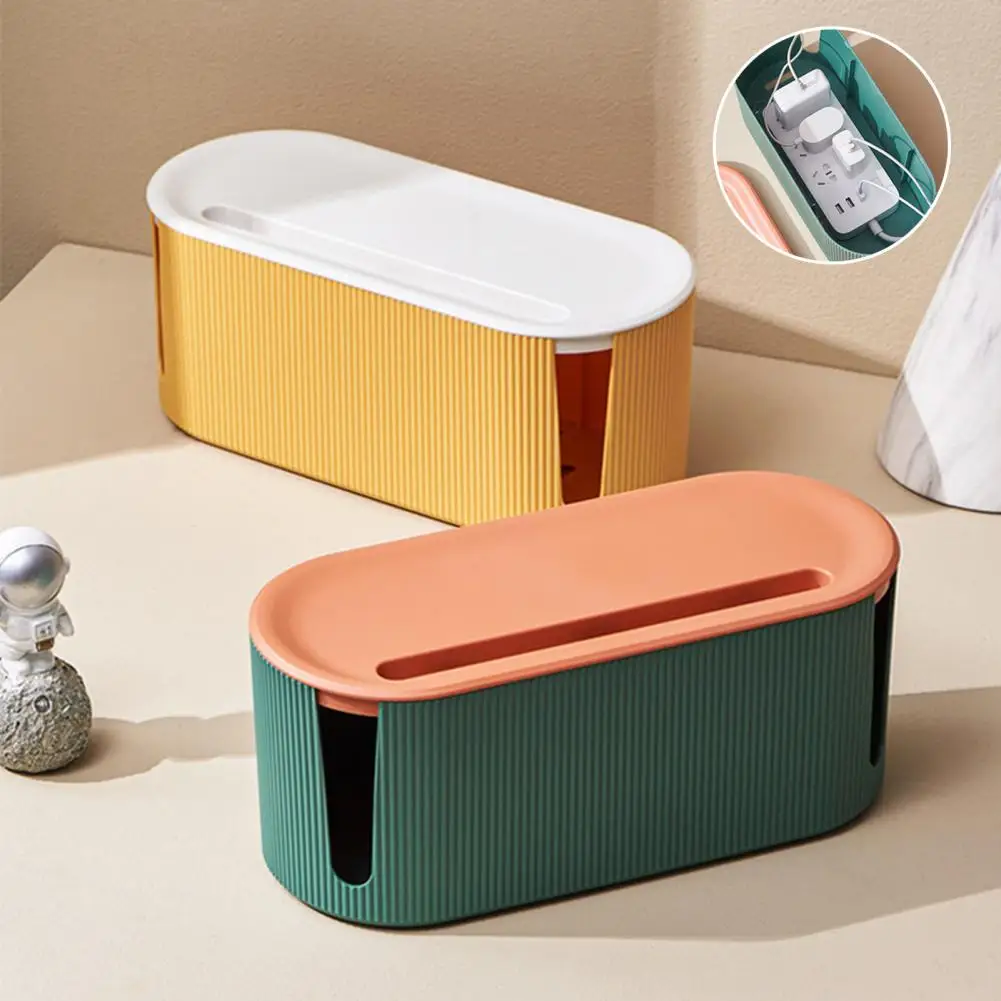Hard Cable Management Box Dust-proof Wire Management Power Strip Storage Box for Charging Cable Cable Storage Box