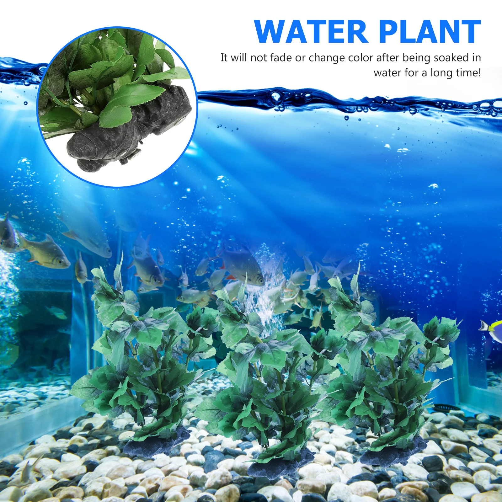 

Delicate Aquarium Decor Realistic Fake Plant Plastic Aquarium Supply Desktop Fish Tank Accessories Small Fish Tank Decor