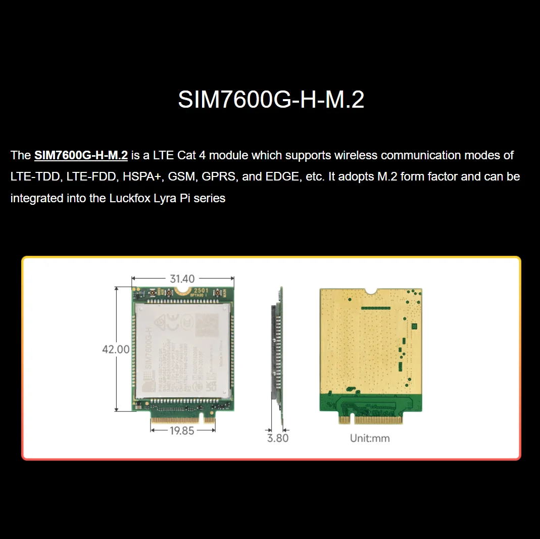 Luckfox Lyra Pi Linux Micro Development Board Core3506 Core Board Integrates Triple-core ARM Cortex-A7 ARM Cortex-M0 Processors